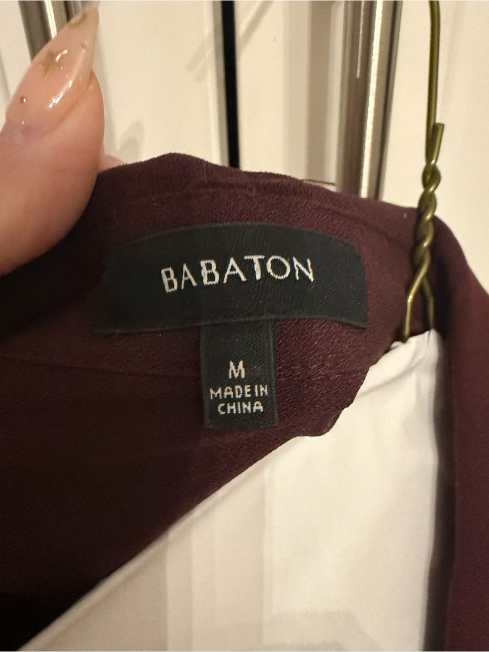 Aritzia Babaton Burgundy Long Sleeve Dress – Size M - Picture 4 of 7